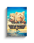 Lienzo personalizado con 2 mascotas 'Top Paw'