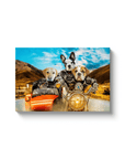 Lienzo personalizado para 4 mascotas 'Harley Wooferson'