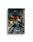 Lienzo personalizado para 2 mascotas 'Bat Dog & Robpaw'