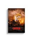 Lienzo personalizado para mascotas 'Catzilla'