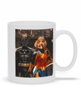 Taza personalizada para 2 mascotas 'Batdog & Wonder Doggette'