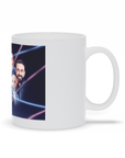 Taza personalizada '1980s Lazer Portrait 1 Pet/Humans(Males)'