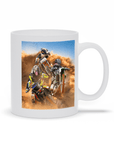Taza personalizada con 3 mascotas 'The Motocross Riders'