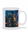 Taza personalizada para 2 mascotas 'Darth Woofer & Jedi-Doggo'