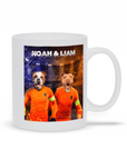 Taza personalizada para 2 mascotas 'Holland Doggos'