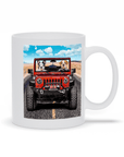 Taza personalizada para 2 mascotas 'The Yeep Cruisers'