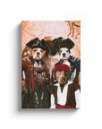Lienzo personalizado para 4 mascotas 'Los Piratas'