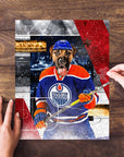 Rompecabezas personalizado para mascotas 'Edmonton Doggos Hockey'