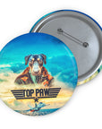 Pin personalizado de pata superior (1 - 2 mascotas)