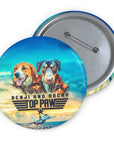 Pin personalizado de pata superior (1 - 2 mascotas)