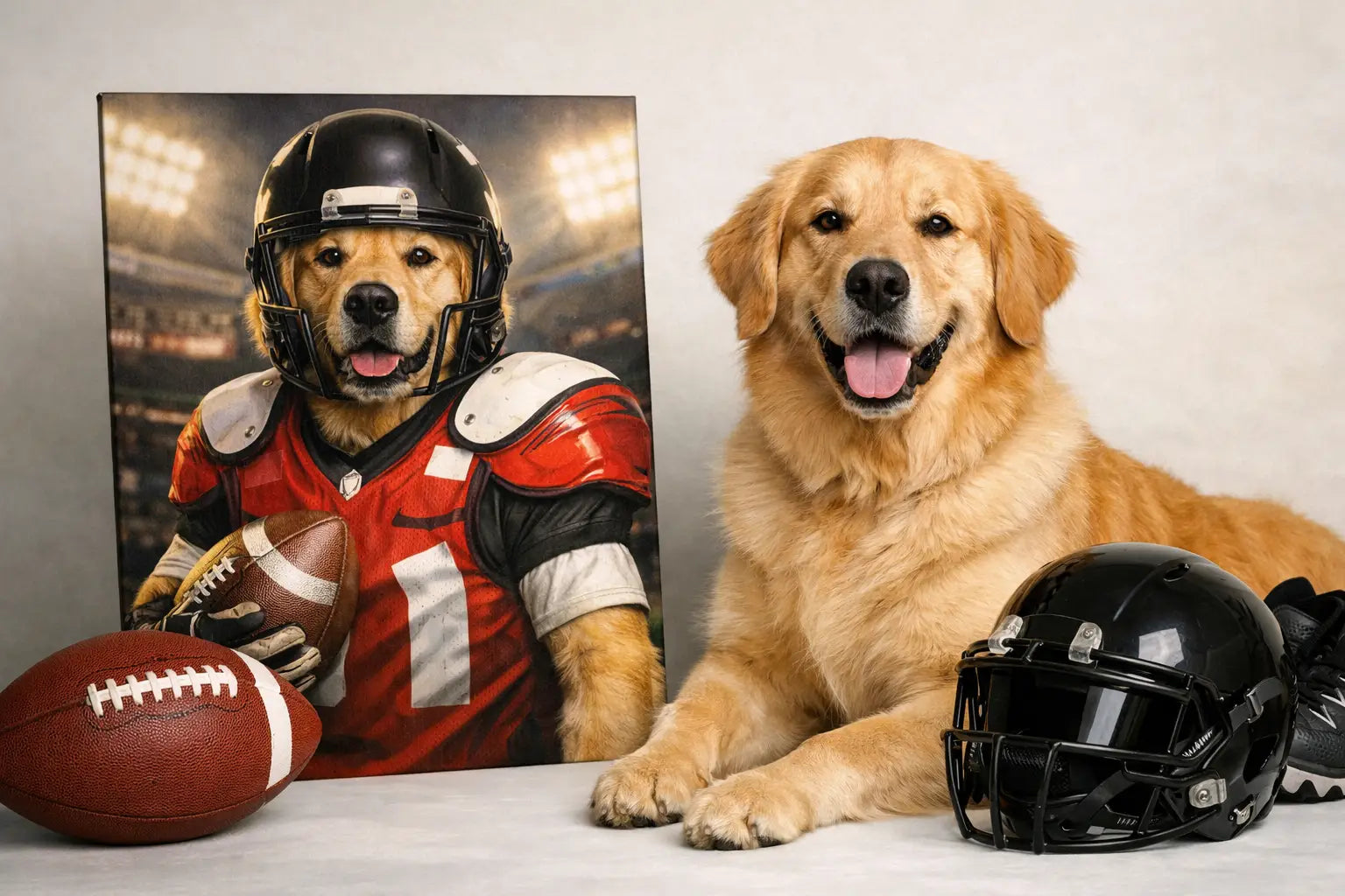 Custom Football Dog Portrait Guide
