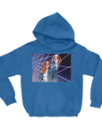 Sudadera con capucha personalizada '1980s Lazer Portrait (mujer)'