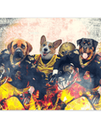 Póster Personalizado para 3 mascotas 'New Orleans Doggos'