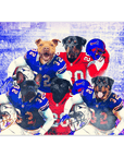 Póster personalizado de 5 mascotas 'Buffalo Doggos'