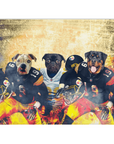 Manta personalizada para 3 mascotas 'Pittsburgh Doggos'