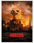 Mini retrato de mascota personalizado 'Dogzilla'