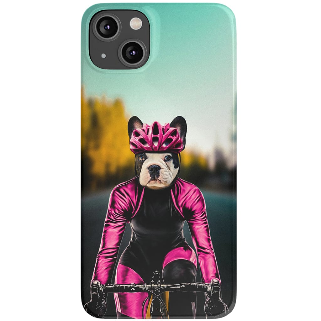 Funda para móvil personalizada &#39;La ciclista femenina&#39;