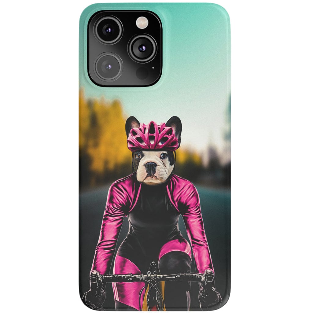 Funda para móvil personalizada &#39;La ciclista femenina&#39;