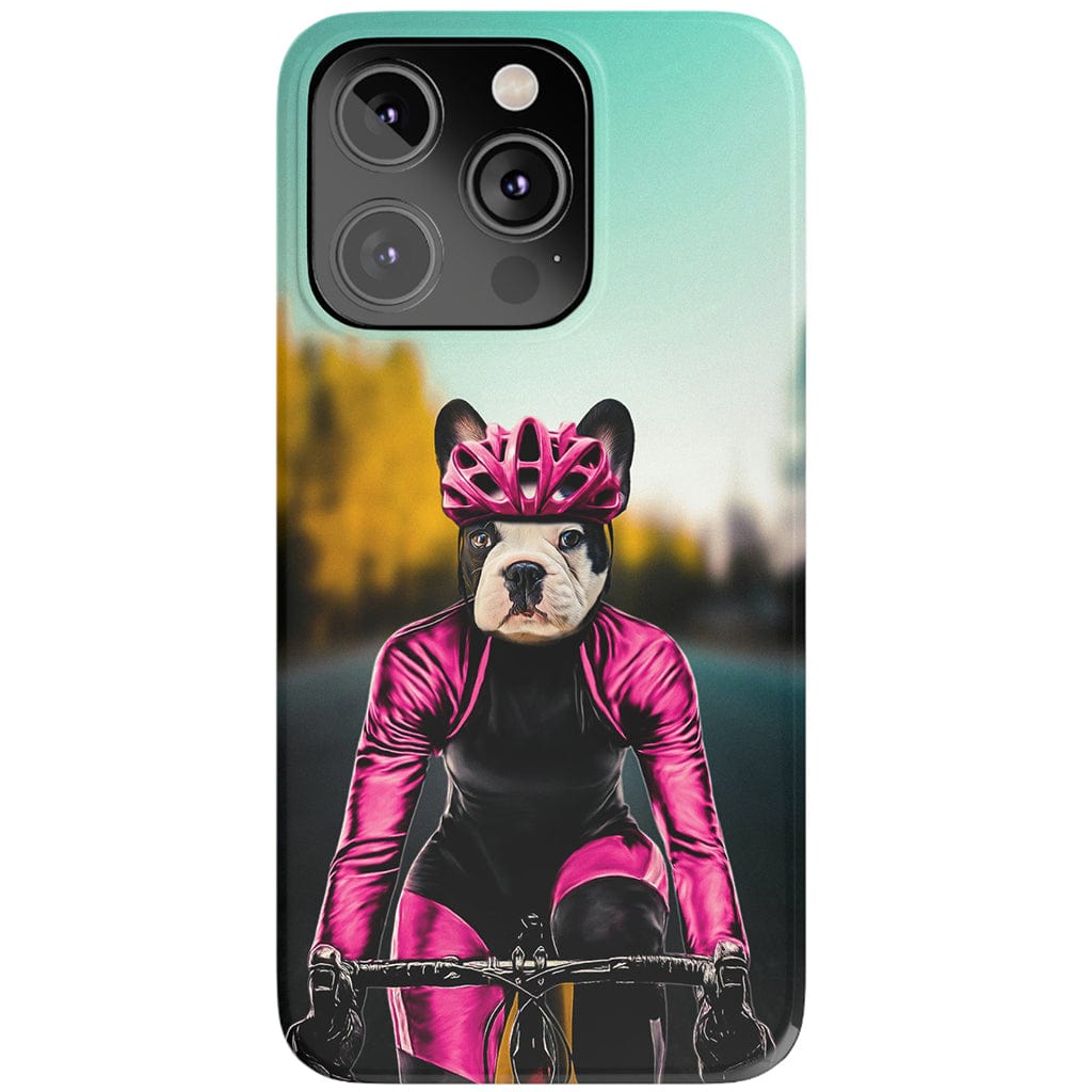 Funda para móvil personalizada &#39;La ciclista femenina&#39;