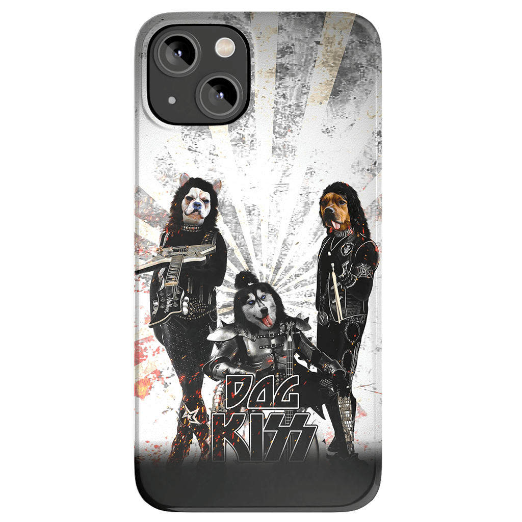 Funda personalizada para teléfono con 3 mascotas &#39;Kiss Doggos&#39;