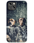 Funda personalizada para teléfono con 2 mascotas 'The Army Veterans'