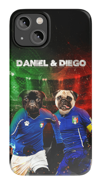 &#39;Italy Doggos&#39; Funda personalizada para teléfono con 2 mascotas