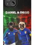 'Italy Doggos' Funda personalizada para teléfono con 2 mascotas