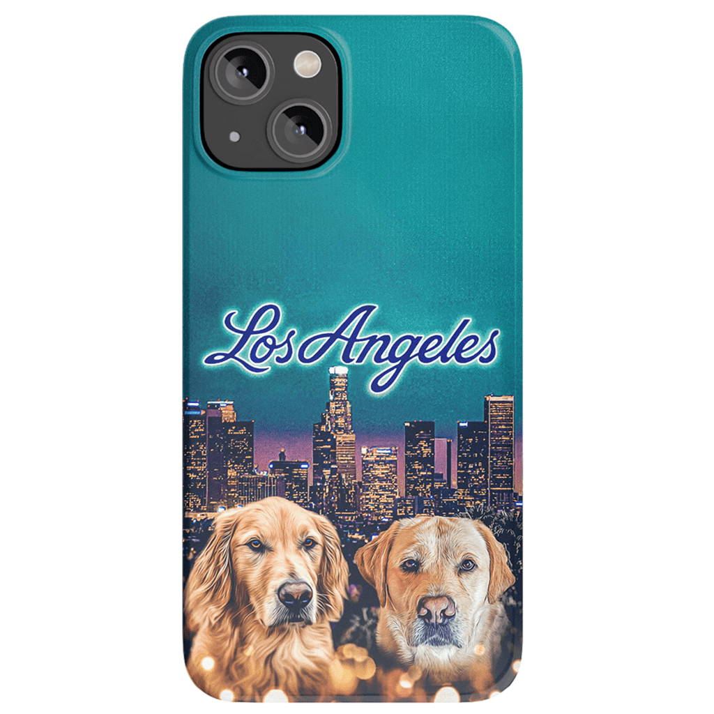 Funda personalizada para teléfono con 2 mascotas &#39;Doggos of Los Angeles&#39;