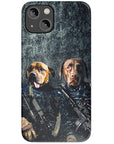 Funda personalizada para teléfono con 2 mascotas 'The Navy Veterans'