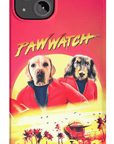 Funda personalizada para teléfono con 2 mascotas 'Paw Watch 1991'