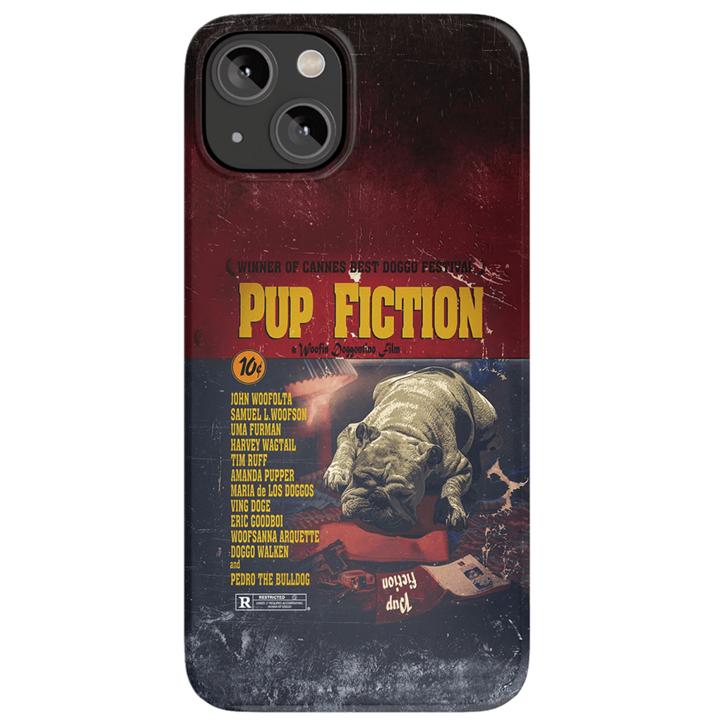 Funda personalizada para teléfono con 2 mascotas &#39;Pup Fiction&#39;