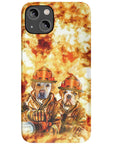 Funda personalizada para teléfono con 2 mascotas 'Los Bomberos'