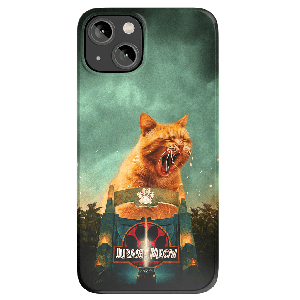 Funda para móvil personalizada &#39;Jurassic Meow&#39;