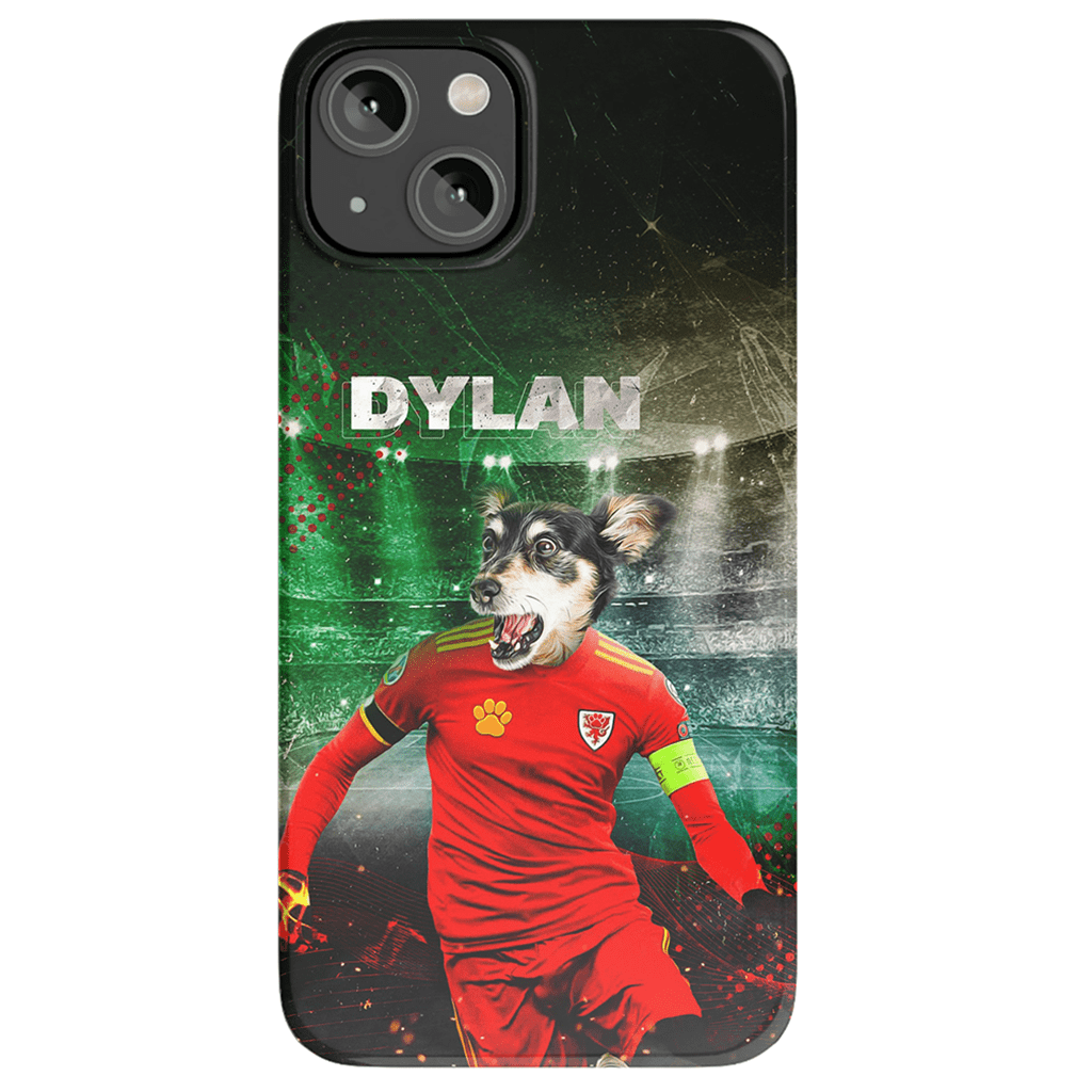 Funda para teléfono personalizada &#39;Wales Doggos Soccer&#39;