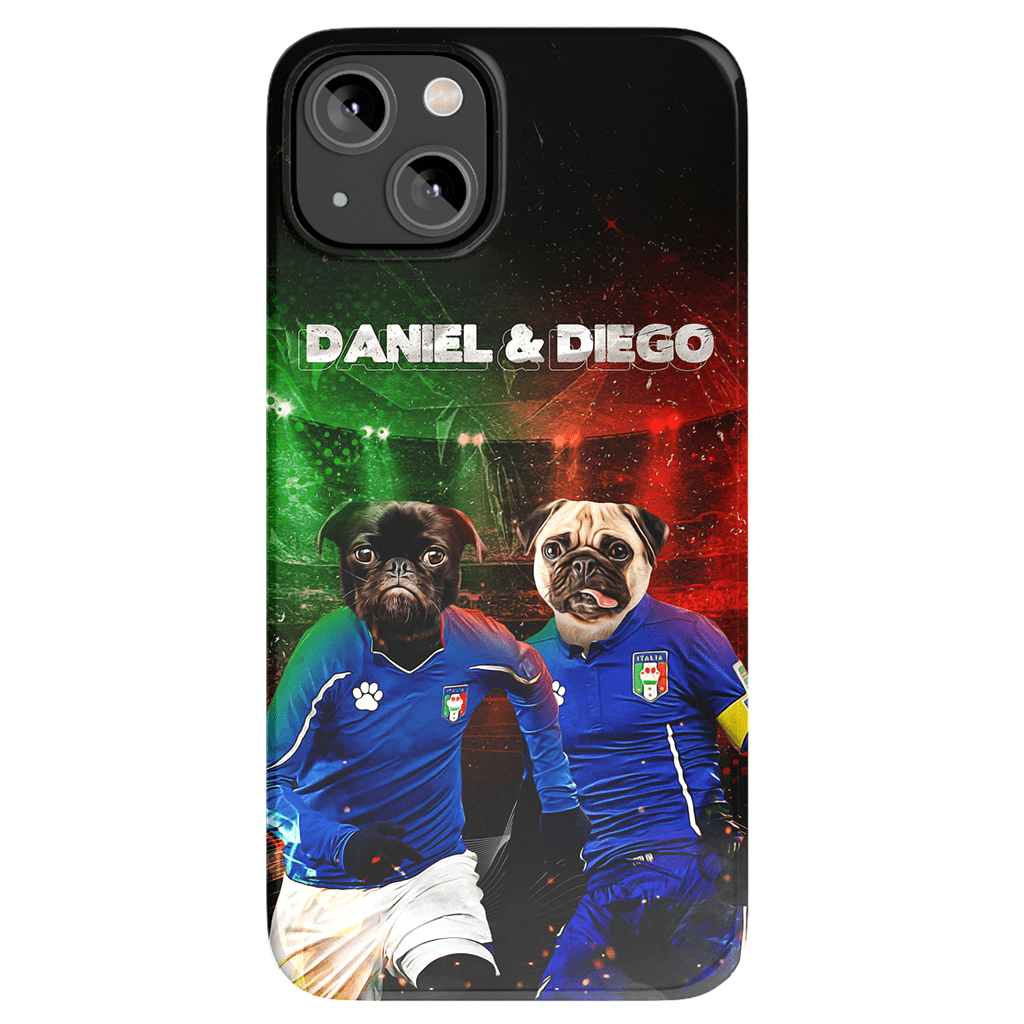 &#39;Italy Doggos&#39; Funda personalizada para teléfono con 2 mascotas