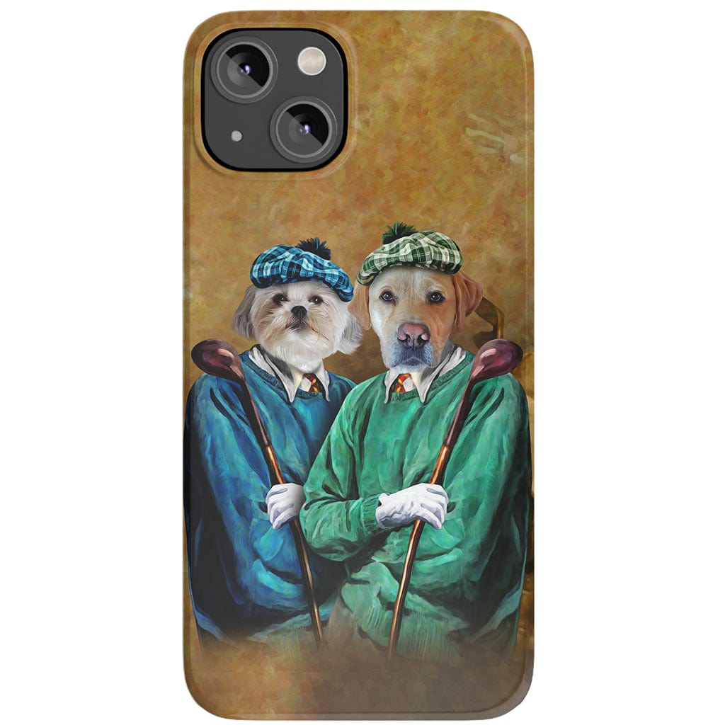 Funda personalizada para teléfono con 2 mascotas &#39;The Golfers&#39;