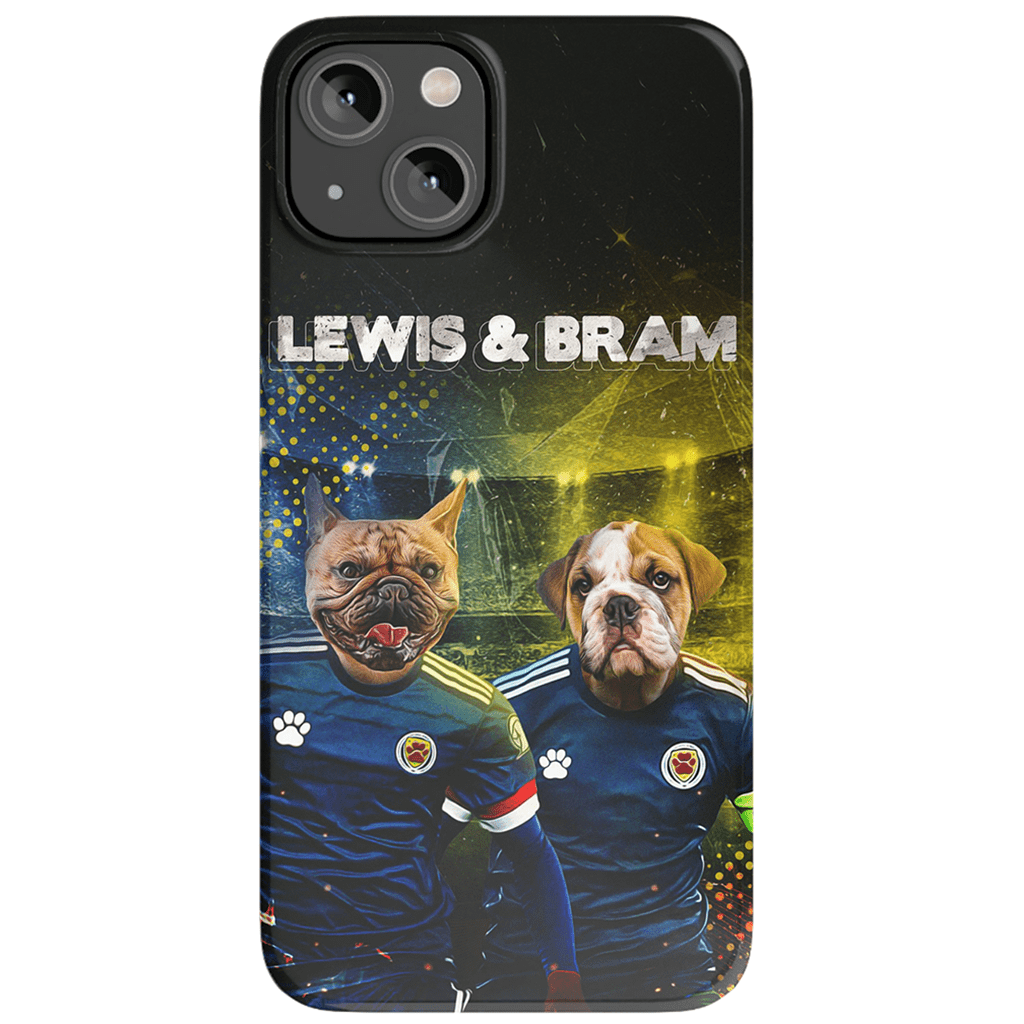 Funda personalizada para teléfono con 2 mascotas &#39;Scotland Doggos&#39;