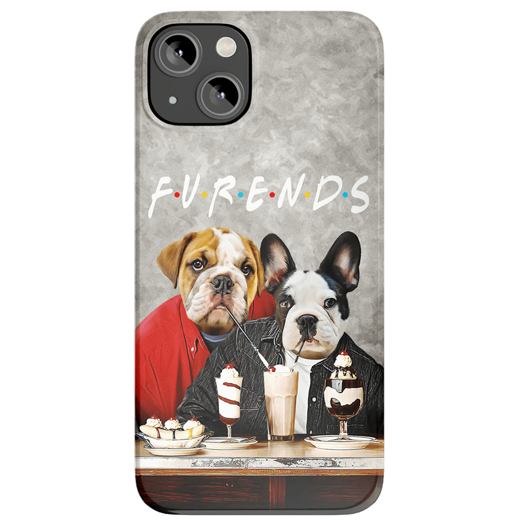 &#39;Furends&#39; Funda personalizada para teléfono con 2 mascotas