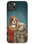 Funda personalizada para teléfono con 2 mascotas 'Reina y Princesa'