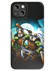 Funda personalizada para teléfono con 2 mascotas 'Teenage Mutant Ninja Doggos'