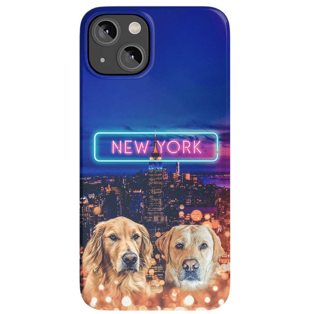 Funda personalizada para teléfono con 2 mascotas &#39;Doggos of New York&#39;