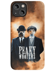 Funda personalizada para teléfono con 2 mascotas 'Peaky Woofers'