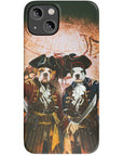 Funda personalizada para teléfono con 2 mascotas 'Los Piratas'