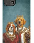 Funda para móvil personalizada con 2 mascotas 'Rey y Reina'