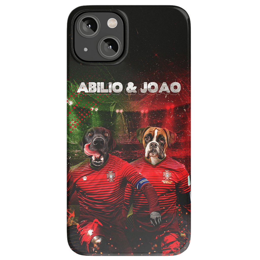 &#39;Portugal Doggos&#39; Funda personalizada para teléfono con 2 mascotas