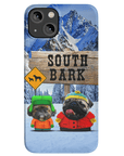 Funda personalizada para teléfono con 2 mascotas 'South Bark'