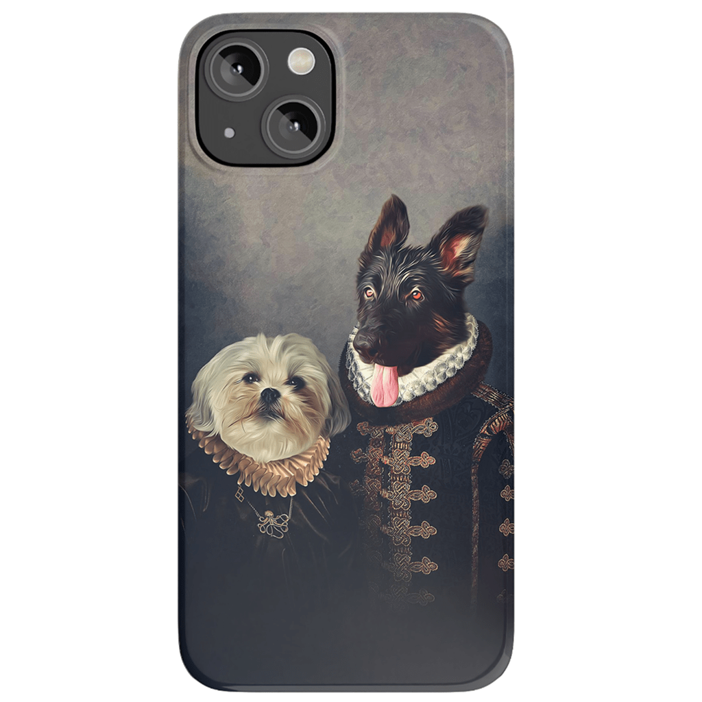 Funda personalizada para teléfono con 2 mascotas &#39;Duque y Duquesa&#39;