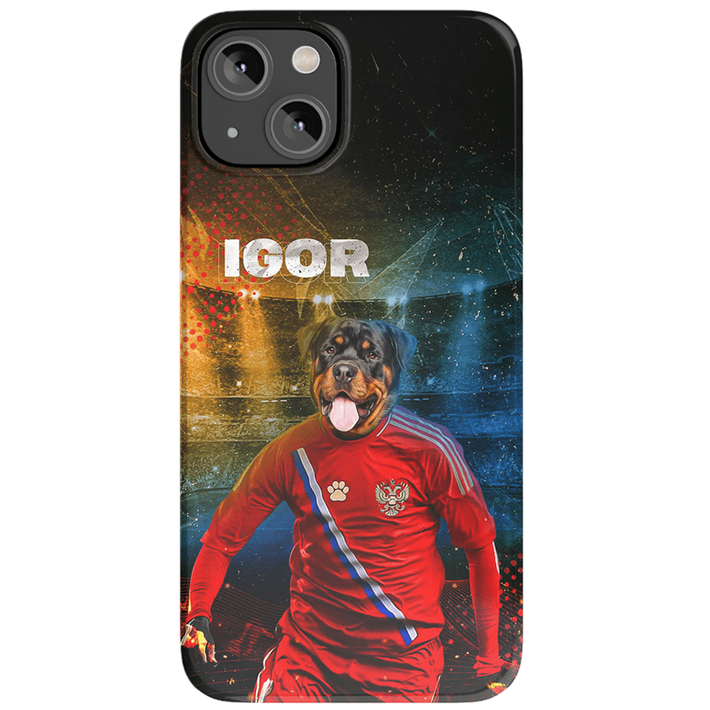 Funda para móvil personalizada &#39;Russia Doggos Soccer&#39;