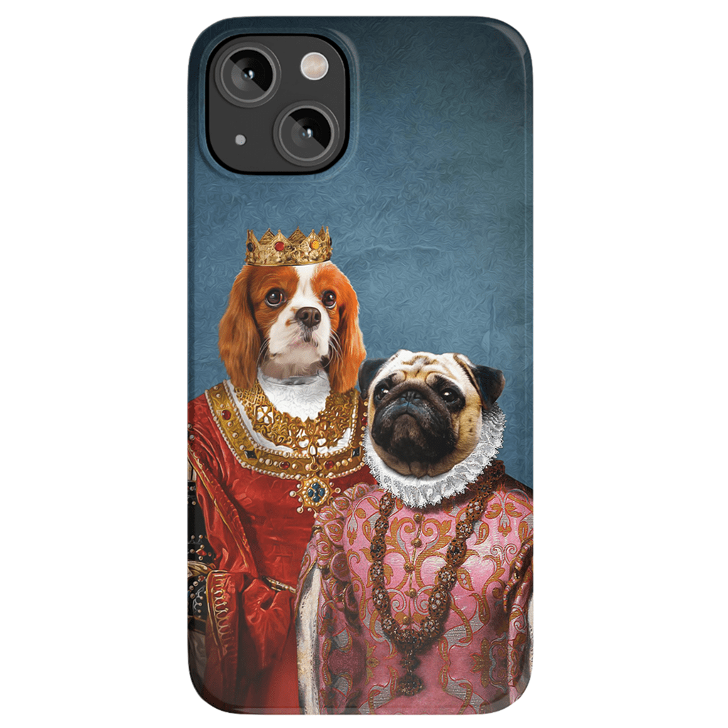 Funda personalizada para teléfono con 2 mascotas &#39;Reina y Archiduquesa&#39;