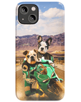 Funda personalizada para teléfono con 2 mascotas 'Kawadawgi Riders'